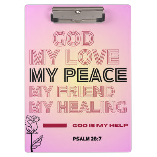 God, My Love & Help Psalm 28:7 Clipboard