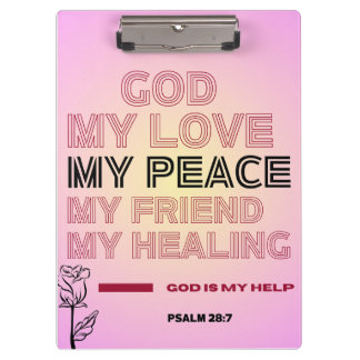 God, My Love & Help Psalm 28:7 Clipboard