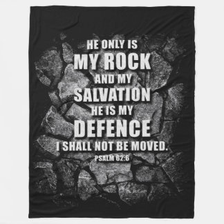 GOD My Rock & Salvation – Christian Faith Verse  Fleece Blanket