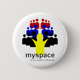 God MySpace 2 Inch Round Button