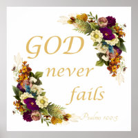 GOD Never Fails – Women’s Christian Faith Bible 
