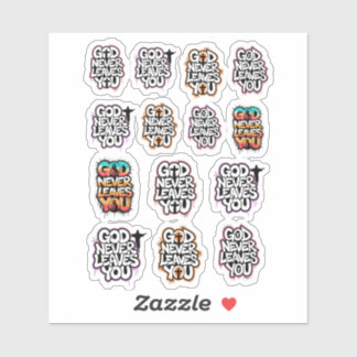 "God Never Leaves You" Christian Temporary Tattoos