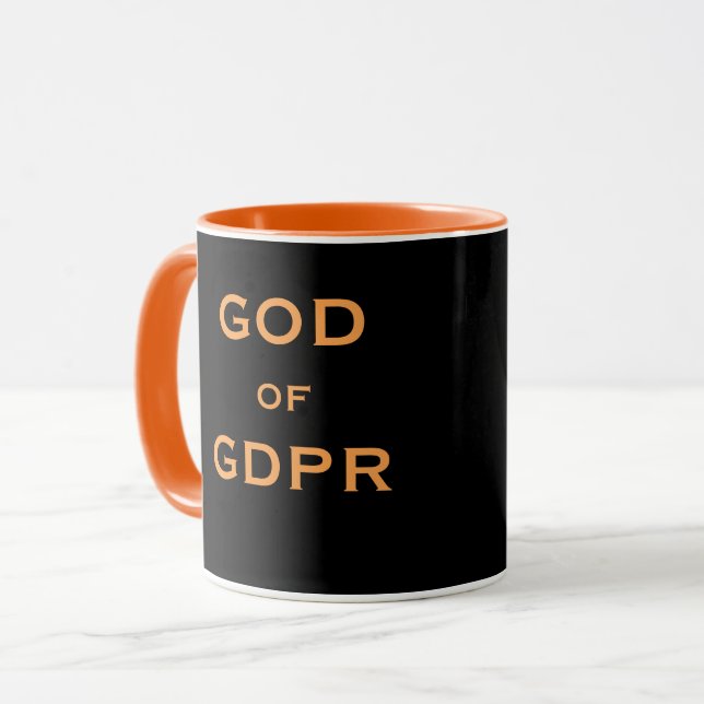 God of GDPR Male Specialist Joke Name Mug (Front Left)
