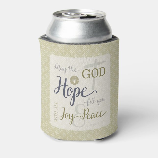 God of Hope Fill You with Joy & Peace Can Cooler (Can Back)