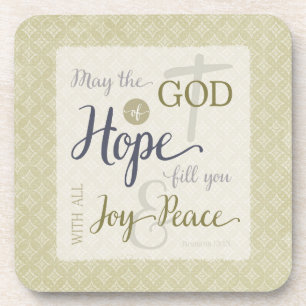 God of Hope Fill You with Joy & Peace Coaster