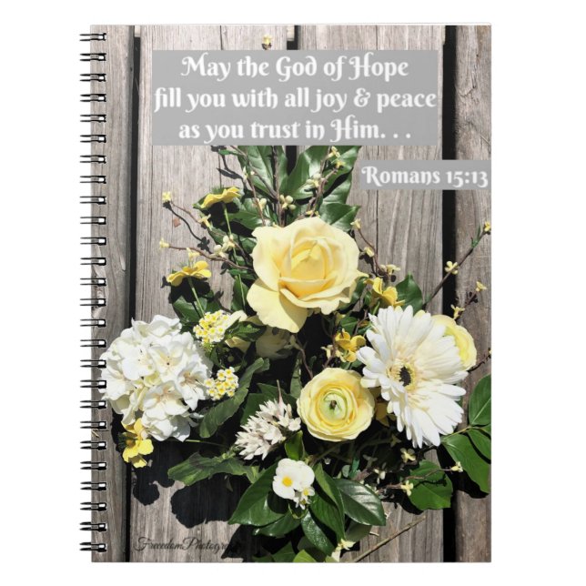 God of Hope  Notebook (Front)