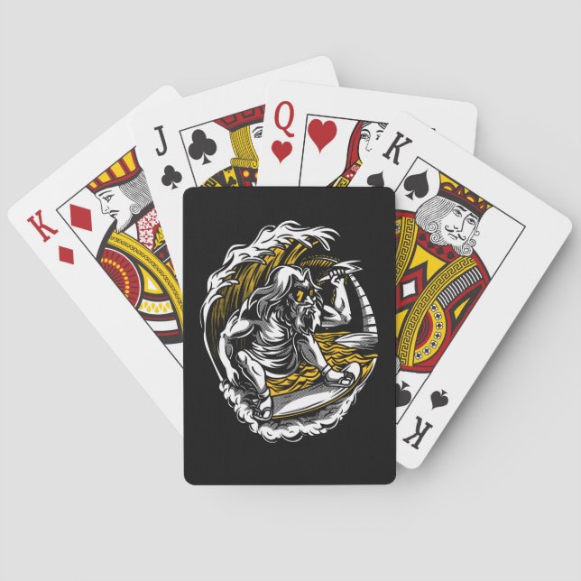 God of Thunder Surfing Cards | Custom Playing Card (Back)