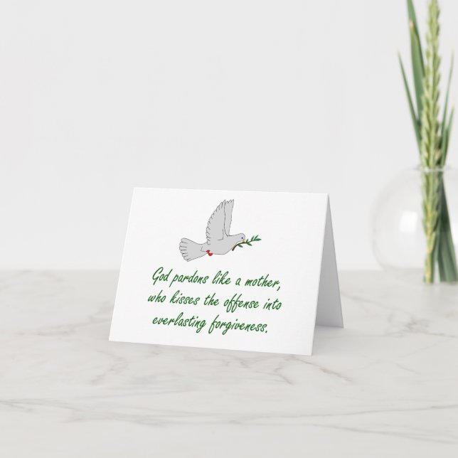 God Pardons Like A Mother - Forgiveness Quotes Card (Front)
