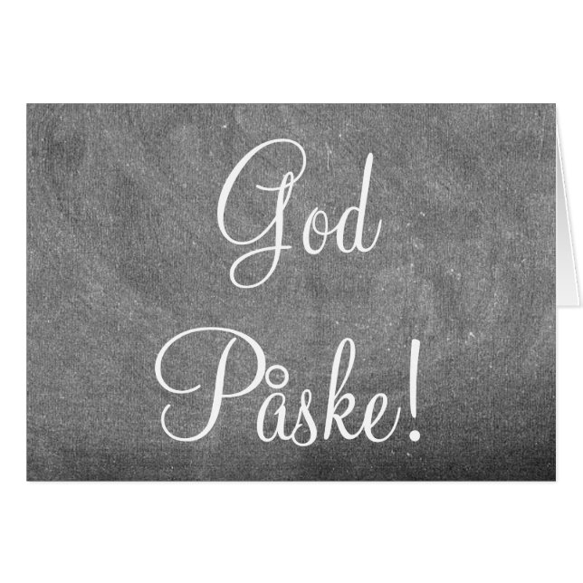 God Påske Norway Denmark Happy Easter Chalkboard (Front Horizontal)