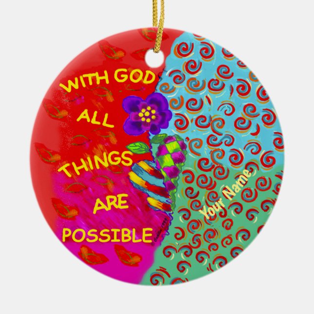  God Power Christian ornament (Front)