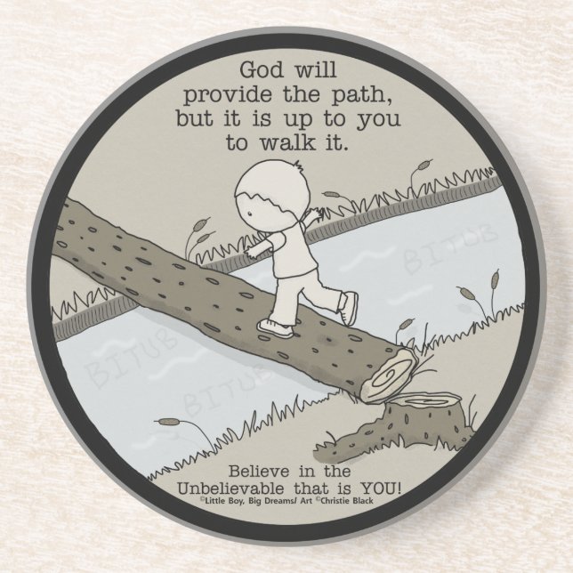 God Provides a Path Coaster (Front)