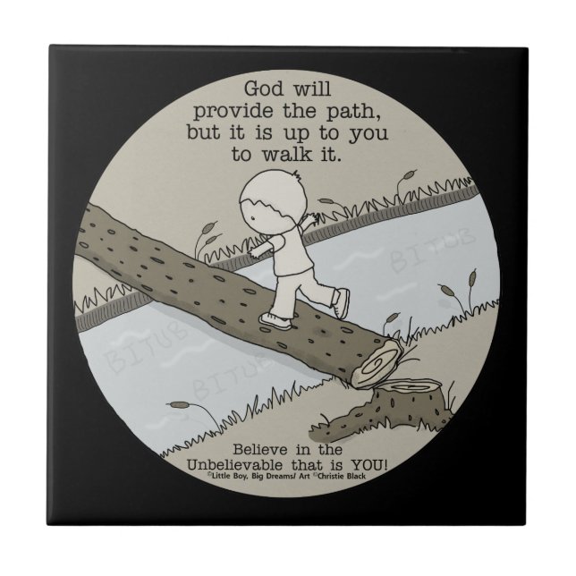 God Provides a Path Tile (Front)