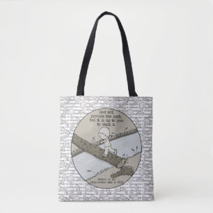 God Provides a Path Tote Bag