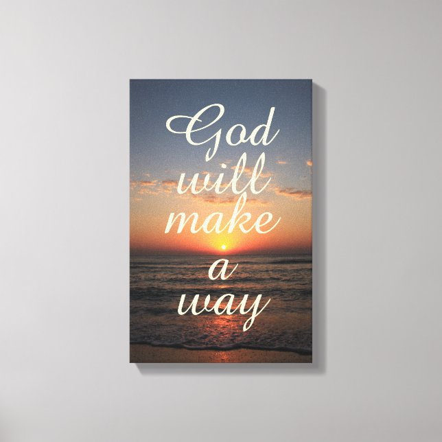 God Quote Canvas: God Will Make a Way Canvas Print (Front)