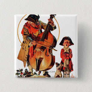 God Rest Ye Merrie Gentlemen 2 Inch Square Button