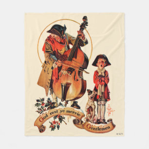 God Rest Ye Merrie Gentlemen Fleece Blanket