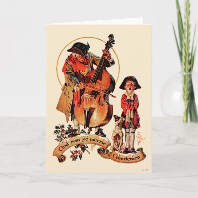 God Rest Ye Merrie Gentlemen Holiday Card (Front)