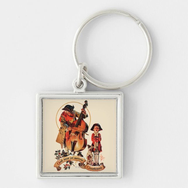 God Rest Ye Merrie Gentlemen Keychain (Front)