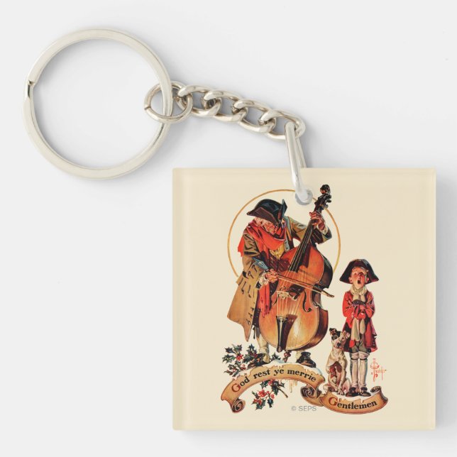 God Rest Ye Merrie Gentlemen Keychain (Front)