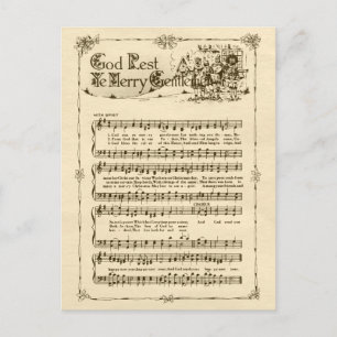 God Rest Ye Merry Gentlemen CC0604 Postcard