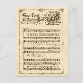 God Rest Ye Merry Gentlemen CC0604 Postcard