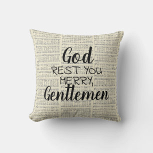 God Rest You Merry, Gentlemen Throw Pillow