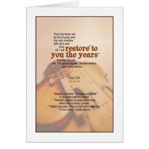 God Restores the Years - Joel 2:25