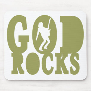 God Rocks - Christian Rock Gear! Mouse Pad