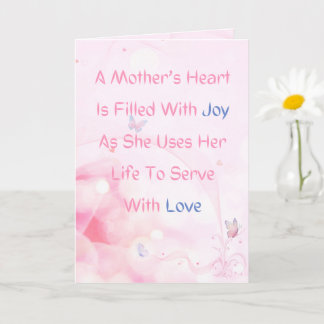 God’s Blueprint For A Mother’s Heart Mother’s Day Card