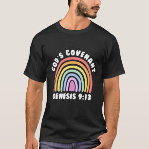 God’S Covenant Rainbow Bible Verse Religious T-Shirt
