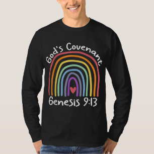 God s Covenant Rainbow Genesis 913 Christian Jesus T-Shirt