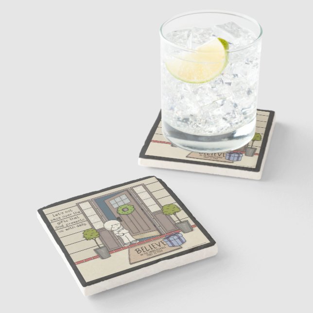 God’s Daily Gift Stone Coaster (Side)