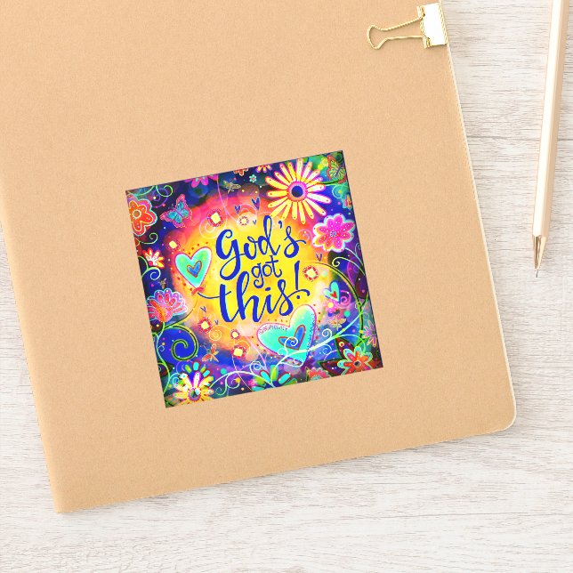 God’s Got This Floral Colourful Inspirivity Sticke (Notebook)