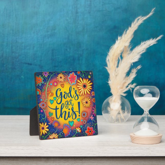God’s Got This Inspirational Floral Pretty Plaque (Insitu)