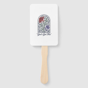 God’s Got This Vintage Floral Faith Hand Fan