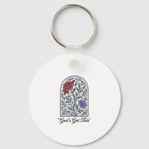 God’s Got This Vintage Floral Faith Keychain