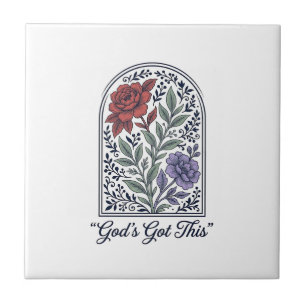 God’s Got This Vintage Floral Faith Tile