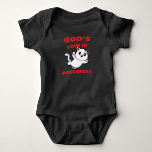 GOD’s Love is Perrrfect Kids Adult Kitten Faith Baby Bodysuit