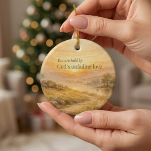God’s Unfailing Love Christian Encouragement Ceramic Ornament