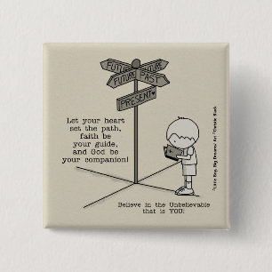 God’s Your Companion 2 Inch Square Button