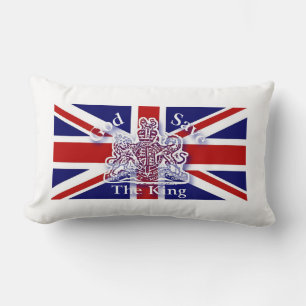 God Save the King Commemorative Tee Shirt Lumbar Pillow