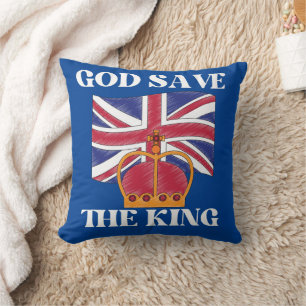 God save the king ,prince Charles Throw Pillow
