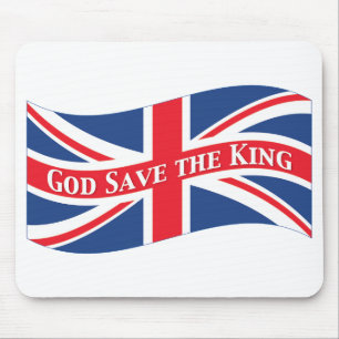 God Save the King with Union Jack Mouse Pad