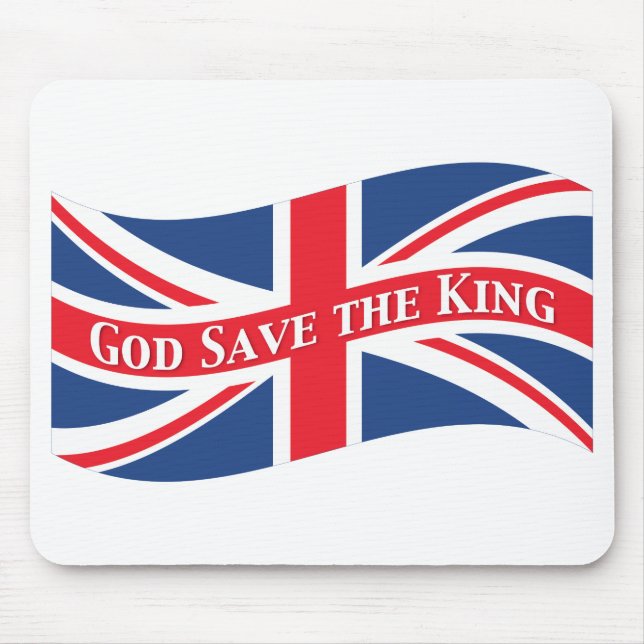 God Save the King with Union Jack Mouse Pad (Front)