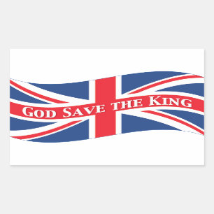 God Save the King with Union Jack Sticker