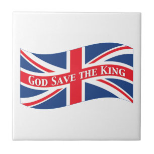 God Save the King with Union Jack Tile