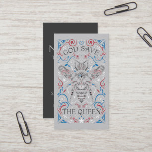 god save the queen business card