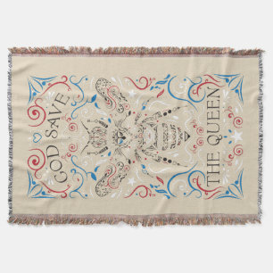 god save the queen throw blanket