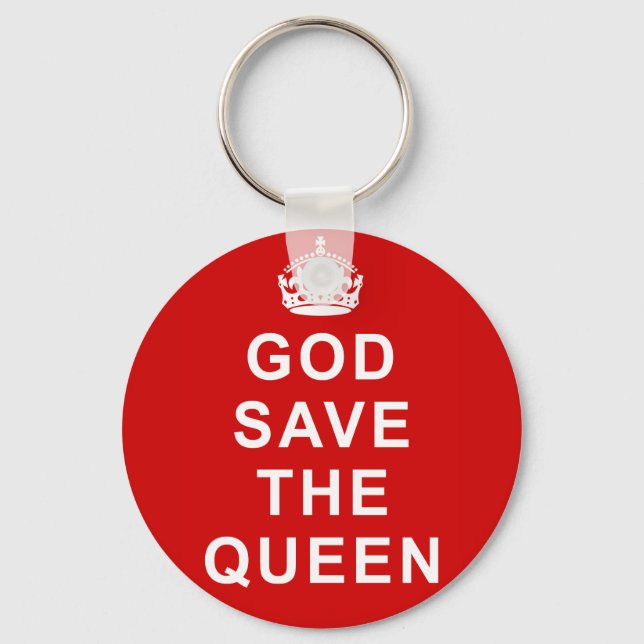 God Save the Queen Tshirts, Bags, Gifts Keychain (Front)