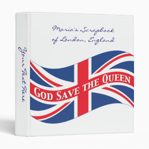 God Save the Queen with Union Jack Binder
